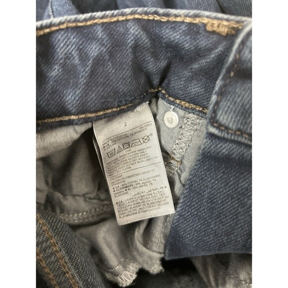 Old Navy O.G. High Rise Straight Leg Jeans Curvy 2 Dark Wash Secret Slim Pockets - Picture 7 of 7